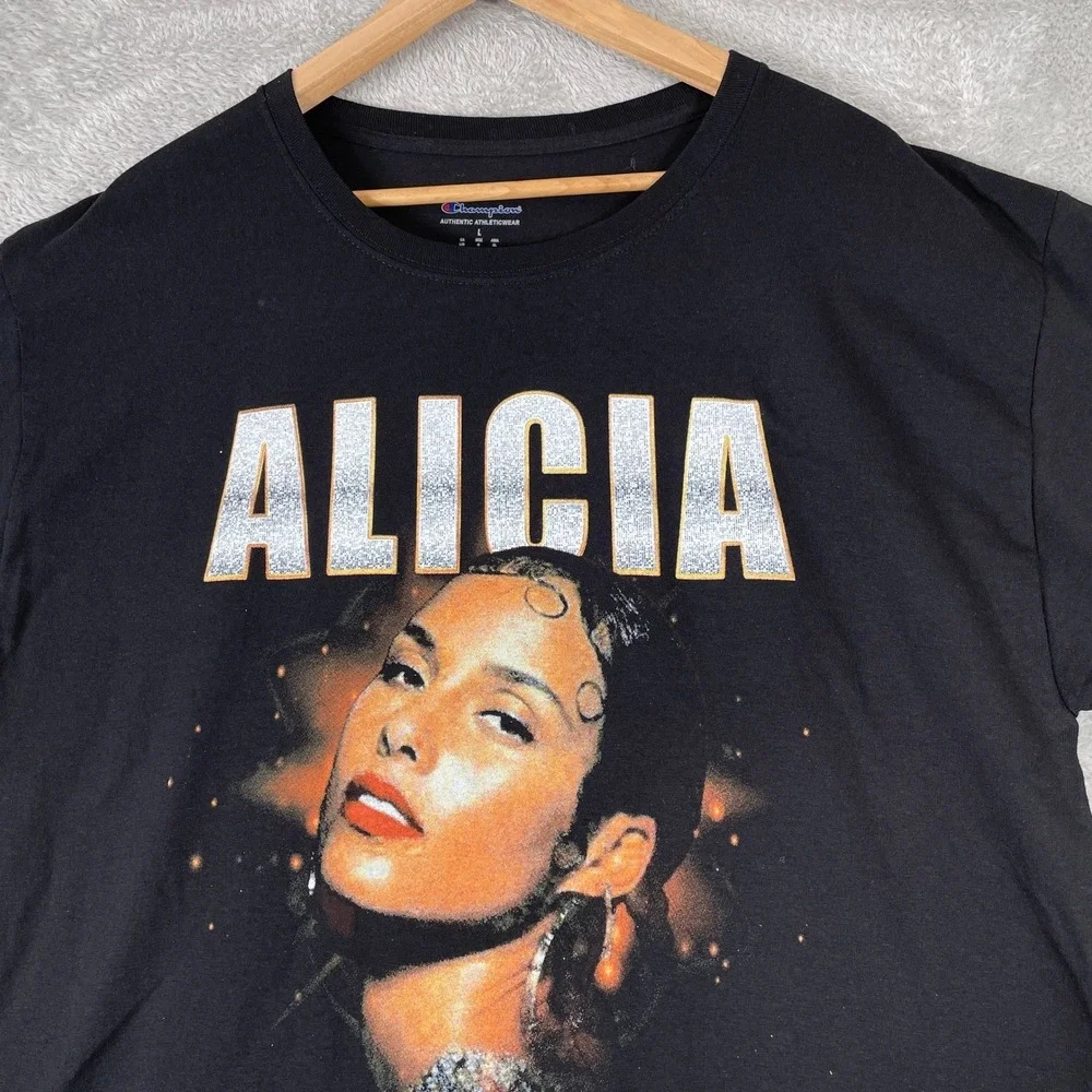 Alicia Keys Shirt‎ Mens Large Black Keys To The Summer Tour Concert Champion - Picture 3 of 7